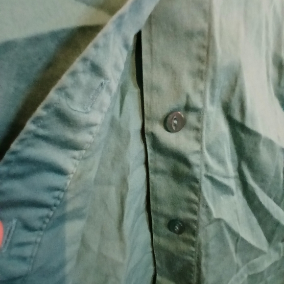 George Teal Button Down Women's Shirt - Picture 3 of 4